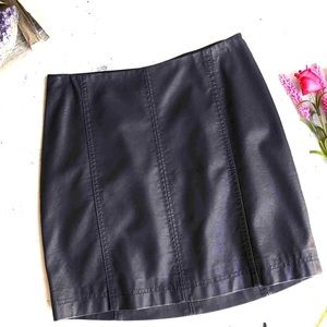 Free People NWT Leather Modern Femme Skirt